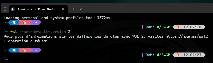 Set WSL 2 as default