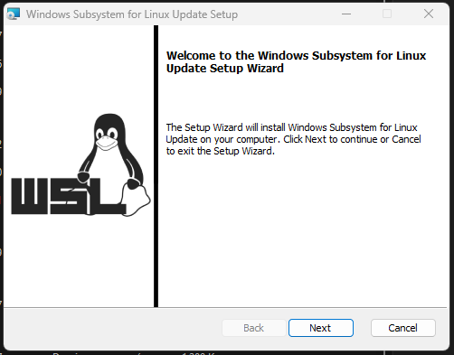 Windows Subsystem for Linux Update Setup